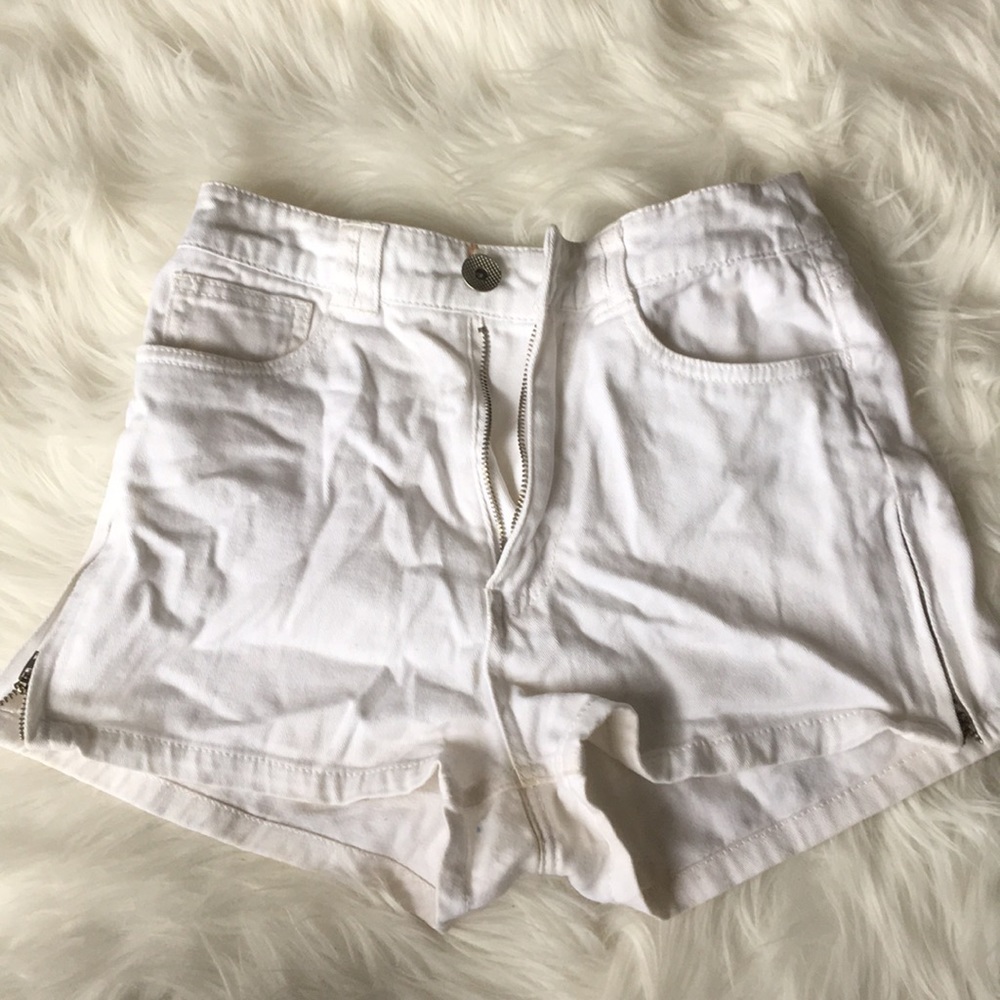 High Waisted Denim Short Shorts